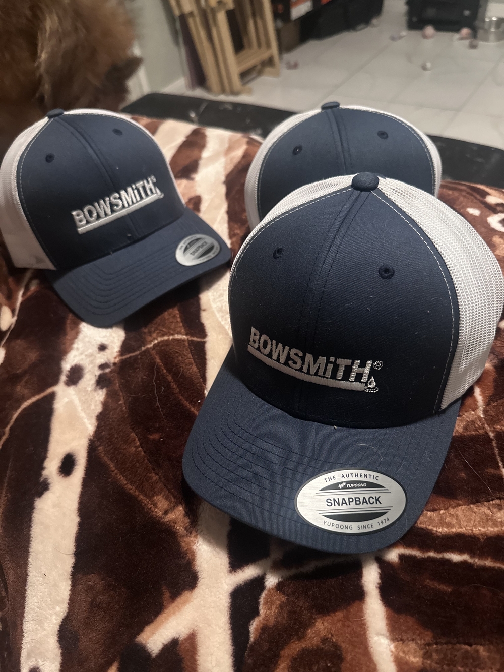 BOWSMITH Navy & White Snapback Hat